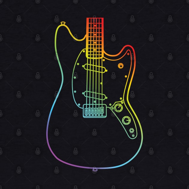 M-Style Offset Style Electric Guitar Body Colorful Outline by nightsworthy